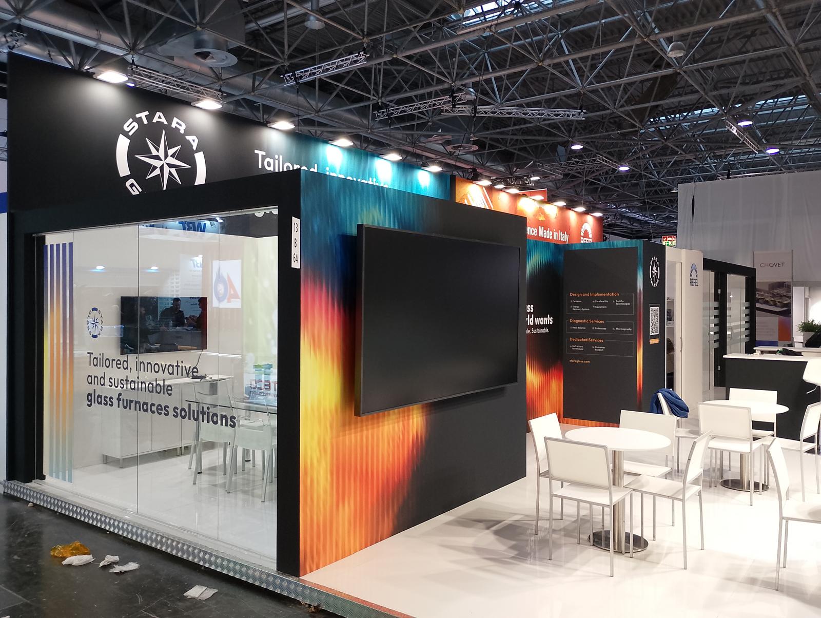 Stand fieristico Star Glass realizzato da I.C. Allestimenti